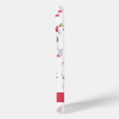 ピンクガーリーの水色フローラ名ケースメイトiPhone Case-Mate iPhoneケース (裏面 / 左)