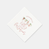 ピンクガーリーの水色50と素晴らしい誕生日マス スタンダードカクテルナプキン (角)