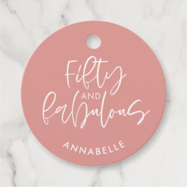 ピンクガーリーの水色50と素晴らしい誕生日 フェイバータグ