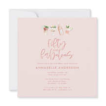 ピンクガーリーの水色50と素晴らしい誕生日