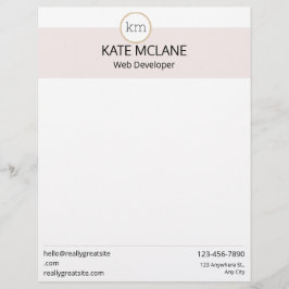 ピンクガーリーの美的プロフェッショナルテンプレート レターヘッド