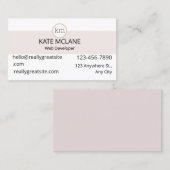 ピンクガーリーの美的プロフェッショナルテンプレート 名刺 (正面/裏面)