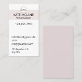 ピンクガーリーの美的プロフェッショナルテンプレート 名刺 (正面/裏面)