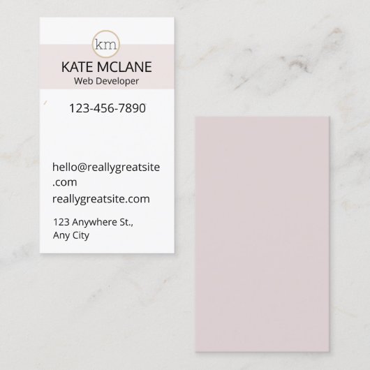 ピンクガーリーの美的プロフェッショナルテンプレート 名刺 (正面/裏面)