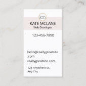 ピンクガーリーの美的プロフェッショナルテンプレート 名刺 (正面)