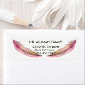 ピンクガーリーの羽鳥の孔雀結婚の ラベル (インサイチュ)