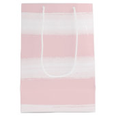 ピンクガーリーの金ゴールドストライプグリッターまつげ輝き ミディアムペーパーバッグ (裏面)