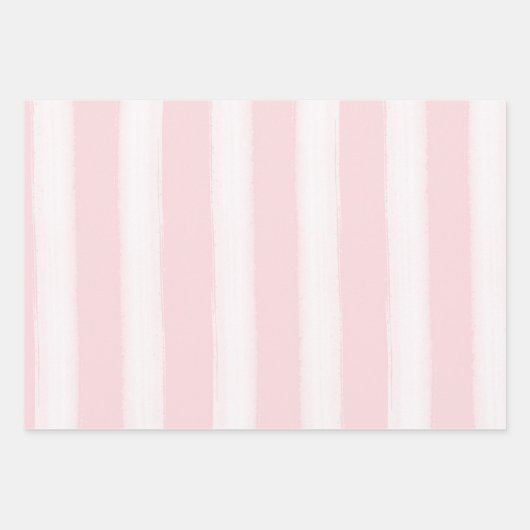 ピンクガーリーの金ゴールドストライプグリッターまつげ輝き ラッピングペーパーシート (正面2)