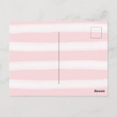 ピンクガーリーの金ゴールドストライプグリッターまつげ ポストカード (裏面)