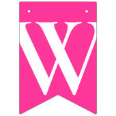 ピンクガーリーの「ウェルカムベビー」赤ちゃんシャワー バンティングフラッグ (第2の旗)