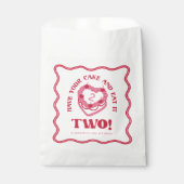 ピンクガーリーはケーキを持ち食べて2誕生日 フェイバーバッグ (正面)