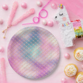 ピンクガーリーアクア金ゴールドマーメイド ペーパープレート (パーティー)