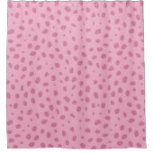 ピンクガーリーアニマルプリント シャワーカーテン (正面)