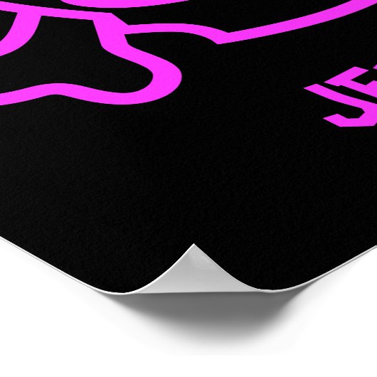 ピンクガーリーエモスカルと弓 ポスター (角)