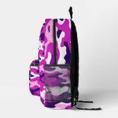 ピンクガーリーカモフラージュ迷彩柄バックパック プリントバックパック (右)