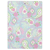 ピンクガーリーキュートシックペイズリーモノグラ名門私立校風のム クリップボード (裏面)