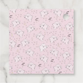 ピンクガーリーキュート幽霊ベビーハロウィーンスクエア フェイバータグ (裏面)