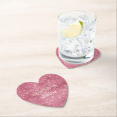 ピンクガーリーキラキラ輝き ペーパーコースター (インサイチュ)