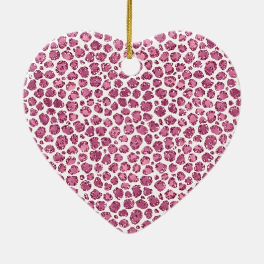 ピンクガーリーギリズヒョウパーソナライズされた名 セラミックオーナメント (裏面)