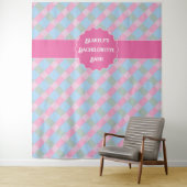 ピンクガーリーギンガムプレイドバチェロレッテタペストリー タペストリー (インサイチュ)