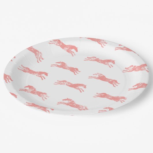 ピンクガーリーククラシックエクエストランウマ ペーパープレート (アングル)