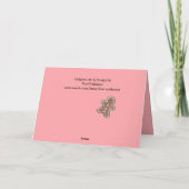 ピンクガーリークリスマスクッキーキャンディベーキングかわいい シーズンカード (裏面)