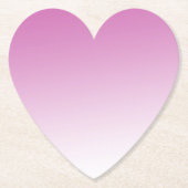 ピンクガーリーグラデーション ペーパーコースター (正面)