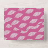 ピンクガーリーグラムホワイトダイヤモンドリップ オールインワン招待状 (裏面)