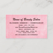 ピンクガーリーグランジハート美容師 名刺 (裏面)
