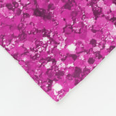 ピンクガーリーグリジーグリッター フリースブランケット (角)