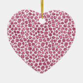 ピンクガーリーグリジーLeopardプリント セラミックオーナメント (正面)