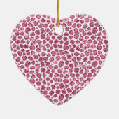 ピンクガーリーグリジーLeopardプリント セラミックオーナメント (裏面)