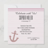 ピンクガーリーグリッターいかり 招待状 (裏面)