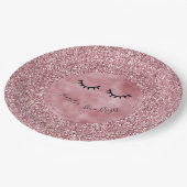 ピンクガーリーグリッターまつげ       ペーパープレート (アングル)