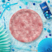 ピンクガーリーグリッターキリンプリント ペーパープレート (パーティー)