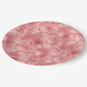 ピンクガーリーグリッターキリンプリント ペーパープレート (アングル)