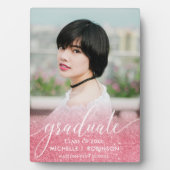 ピンクガーリーグリッターグラデーション写真ガーリー卒業 フォトプラーク (正面)