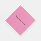 ピンクガーリーグリッターグラムハート スタンダードランチョンナプキン (角)