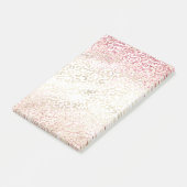 ピンクガーリーグリッターグラム金ゴールドヒョウ印刷 ポストイット (アングル)