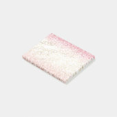 ピンクガーリーグリッターグラム金ゴールドホワイトヒョウ印刷 ポストイット (アングル)