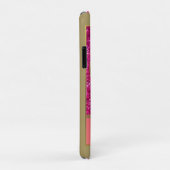 ピンクガーリーグリッターゴールデンモノグラムレターM Case-Mate iPhoneケース (裏面/右)