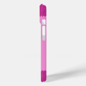 ピンクガーリーグリッタージグザグモノグラム Case-Mate iPhoneケース (裏面 / 左)