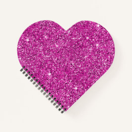 ピンクガーリーグリッタースグラデーションパークル ノートブック