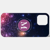 ピンクガーリーグリッタースパークリモノグラム Case-Mate iPhoneケース (裏面 (横))