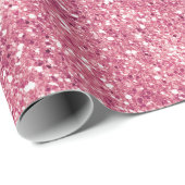 ピンクガーリーグリッタースパークルグリッツ ラッピングペーパー (ロールコーナー)