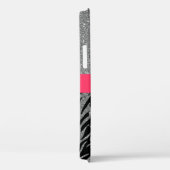 ピンクガーリーグリッタースパークルシルバーガールスタイリッシュズ Case-Mate iPhoneケース (裏面 / 右)