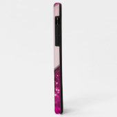 ピンクガーリーグリッタースパークルズモノグラムスクリプト名 Case-Mate iPhoneケース (裏面/左)