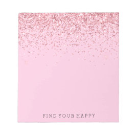 ピンクガーリーグリッタースパークル ノートパッド