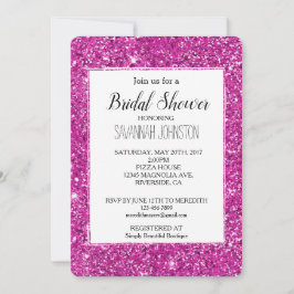 ピンクガーリーグリッタースパークル 招待状