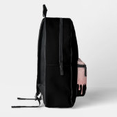 ピンクガーリーグリッタードリップスモノグラムスクール プリントバックパック (左)